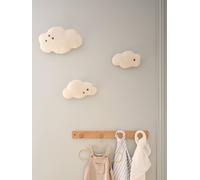Lot 3 décorations murales nuages beige TU
