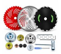 Lot 3 Lames Débroussailleuse pour HiKOKI / Metabo HPT CG18DSDL 2013-2027+ | 3 lames 20T 40T 60T en acier allié | alésage 25,4mm | coupelles | écrous, rondelles et outils de montage inclus