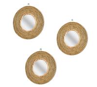 Lot 3 miroirs en jonc de mer 25cm FSC