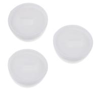 Lot 3 Paires Cache-boulon de Toilette en Plastique, Blanc | Capuchon Décoratif pour Fixation de Cuvette, Solution Pratique pour Remplacer des Couvercles Usés
