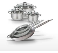 Lot 3 Poêles 24/28/32 cm & 3 Faitouts 14/16/24 cm Elo Relief Solution
