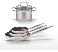 Lot 3 Poêles 24/28/32 cm et Faitout 20 cm Elo Bistro Line