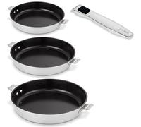 Lot 3 poêles aluminium revêtement céramique Evolution 20, 24 et 28 cm et manche amovible Beka
