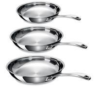 Lot 3 poêles tout inox Chef 20, 24 et 28 cm Beka