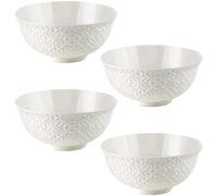 Lot 4 bols en céramique Jardin White 16 cm 0,70 L Ibili