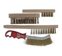 Lot 4 brosses fils acier laitonné SCID - Brosse à main