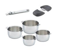 Lot 4 casseroles Select avec une poignée et 2 anses gris Beka