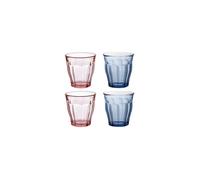 Lot 4 Gobelets 25 Cl Rose / Bleu - Picardie - Duralex