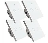 Lot 4 interrupteurs connecté tactile double SomLife application tuya smart life Compatible avec Alexa/Google Home G