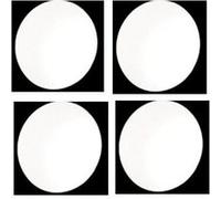 Atmosphera - Lot de 4 miroirs adhésifs ronds Ø20 cm - Argent