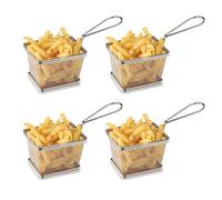 Lot 4 Paniers à frites individuels en inox Mathon