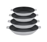 Lot 4 poêles inox antiadhérentes Strate sans manche 20, 24, 26 et 28 cm Cristel