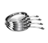 Lot 4 poêles tout inox Chef 20, 24, 28 et 30 cm Beka