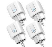 Lot 4 prises connectées SomLife application tuya smart life controle de consomation Compatible avec Alexa/Google Home G