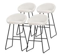 ML-Design Set de 4 tabourets de bar – Beige