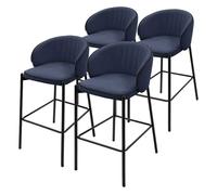 Ml-design lot de 4 tabourets de bar - Bleu foncé