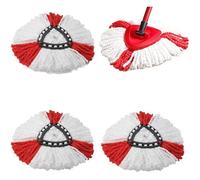 Lot 4 tetes balai franges compatibles Vileda , recharge facile nettoyage sol triangulaire
