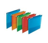 Lot 5 dossiers suspendus tiroir Oxford PP design A4 fond 15mm capacité 150 feuilles couverture polypro coloris assortis