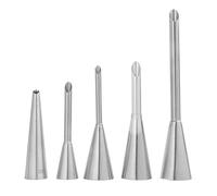 Lot 5 Douilles Pâtisserie Inox pour Garnir Éclairs Choux - Embouts Remplissage Longs 5mm 6mm 8mm & Modèle 230 - Kit Accessoire Poche à Douille Professionnel pour Décoration Cupcakes Profiteroles