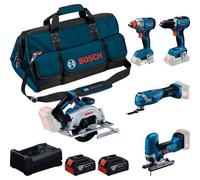 Bosch Kit 5 outils 18V – GSR/GDX/GKS/GOP/GST – 2×5,0 Ah GAL 12V/18V-80 Sac