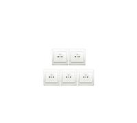 SIEMENS - Lot 5 Prise 2P+T Blanc Delta Iris - Plaque Basic Blanc