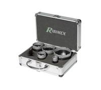 Lot 5 scies cloches diamant en malette pour meuleuse - Ribimex PRSCDX6ME-V