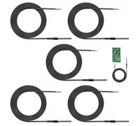 Lot 5 Sondes Température Numérique Étanches 1m, Capteur Numérique Inox DIY | Sonde thermique pour Arduino, Raspberry Pi, Shelly, aquarium, serre, domotique, DIY, câble 1m, -55°C à +125°C, fils colorés