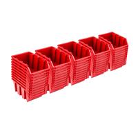 Lot 50 x Boîtes empilables NP12 rouge Boîtes de stockage Boîtes de tri