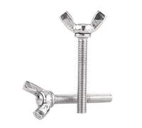 Lot 5pcs Vis à Oreilles M5 Filetage Métrique Entièrement Filetée Acier Inoxydable 304 Boulon Papillon M5x40mm Fixation Mécanique Industriel Résistant Corrosion