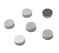 Lot 6 Aimants Magnet Rond Inox Brosse - Cogex