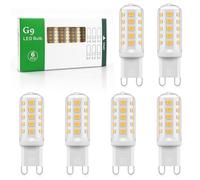 Lot 6 Ampoules LED G9 3W Remplacement Halogène 40W Blanc Chaud 2700K 300LM | Sans Scintillement, Non Dimmable, Économe 220-240V Pour Lustres, Appliques & Éclairage Déco Intérieur