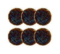 NOVASTYL - Lot 6 assiettes plates volcano 27cm en porcelaine marron - 2614370