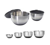 Lot 6 bols en inox gradués avec base silicone 10,5 à 24 cm Mathon