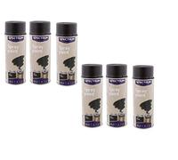 Lot 6 Bombes NOIR MAT Peinture Spray Aérosol 6X400ml Bois,Métal,Aluminium,Plastique spectrum spraypaint