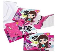 LOT 6 Cartes invitation + Enveloppes Littlest Petshop - Amscan