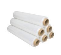Lot 6× film étirable 50 cm - 23 µm - rouleaux 2,5 kg - robuste et auto-collant