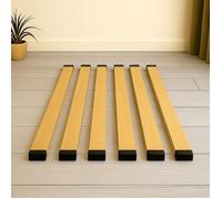 Lot 6 lattes + 12 embouts à clipser - 6 lattes 790 x 53 mm + 12 embouts - Multiplis Hêtre, Kit Réparation Lit, Compatible Sommier