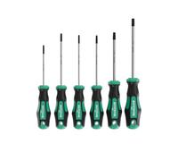 Lot 6 pcs. tournevis TX pour vis Torx avec pointe ENSURE en acier Q-50 de WIESEMANN 1893 I T10, T15, T20, T25, T30, T40 I Avec pointe magnétique I 81147