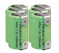 LOT 6 Piles ACCUS Rechargeable 4/5 SC 1200mAh 1.2V Ni-MH avec PÂTE Languette Broche A SOUDER 4/5SC (3x1575)