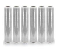 Lot 6 Rouleaux Film Transparent Waytex 500mm x 250m, Etirable épaisseur 25 microns, Rouleau 3,2 Kg Transparent G