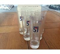 lot 6 verre tube pastis 51 neuf de stock