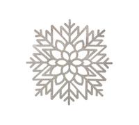 - Lot 6x Set de table de Noël design Flocon - Diam. 42 cm - Argent - La maison des couleurs