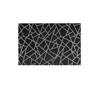 - Lot 6x Set de table design craquelé Alph - L. 30 x l. 45 cm - Noir - Alph