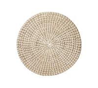 - Lot 6x Set de table en osier vannerie Mood - Diam. 35 cm - Blanc - Natural Mood