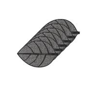 - Lot 6x Set de table Feuille - 50 x 33 cm - Noir