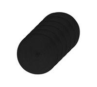 - Lot 6x Set de table Tressé Rond - Diam. 38 cm - Noir - Oscar