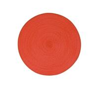 - Lot 6x Set de table Tressé Rond - Diam. 38 cm - Rouge
