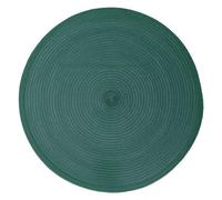 Lot 6X Set de Table Tressé Rond - Diam. 38 cm - Vert émeraude