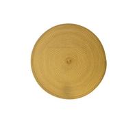 - Lot 6x Set de table tressé rond Oscar - Diam. 38 cm - Moutarde - Oscar