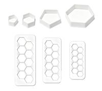 Lot 7 Emporte Pieces Patisserie Football Moules Ronds Hexagonaux Usage | plastique alimentaire safe, decoration gateau original, decoupe nette precise, reutilisable lavable, motifs varies amusant
